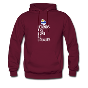 Legends are born in Uruguay Unisex Hoodie - burgundy