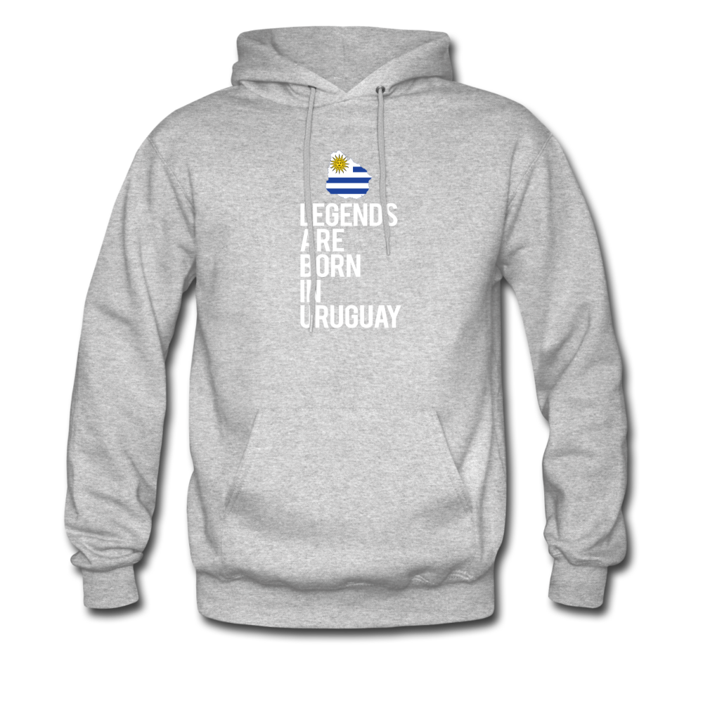 Legends are born in Uruguay Unisex Hoodie - heather gray