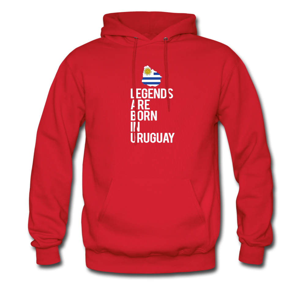 Legends are born in Uruguay Unisex Hoodie - red