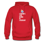 Legends are born in Uruguay Unisex Hoodie - red