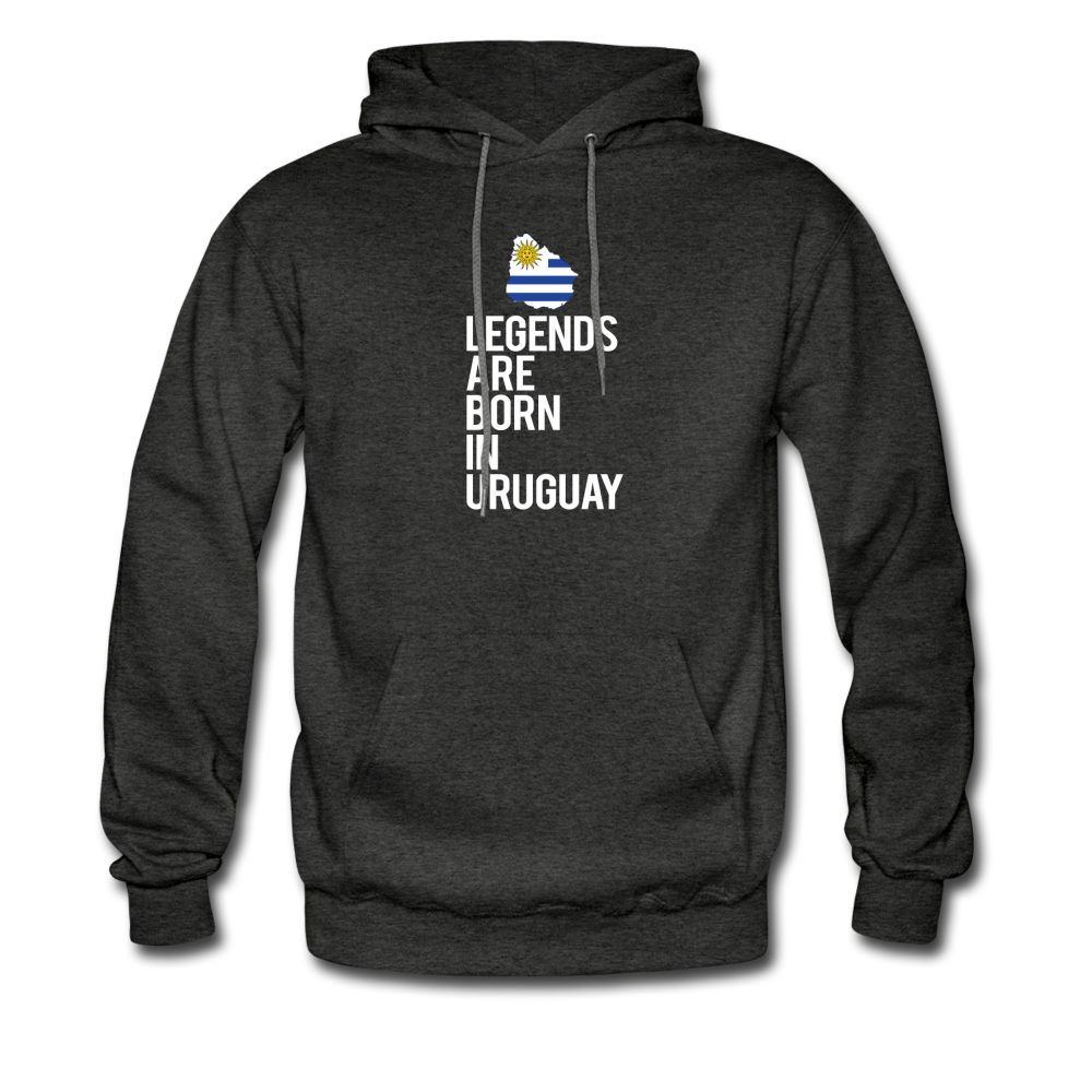Legends are born in Uruguay Unisex Hoodie - charcoal grey