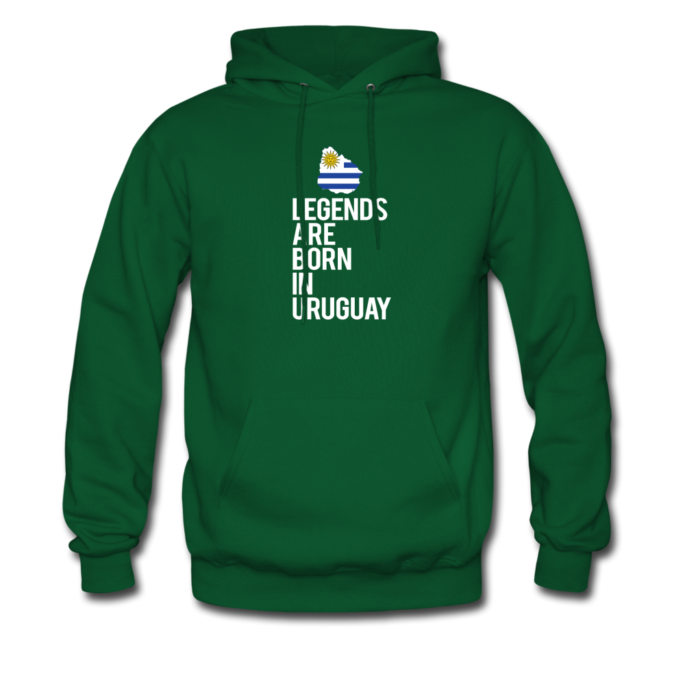 Legends are born in Uruguay Unisex Hoodie - forest green