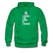 Legends are born in Uruguay Unisex Hoodie - kelly green