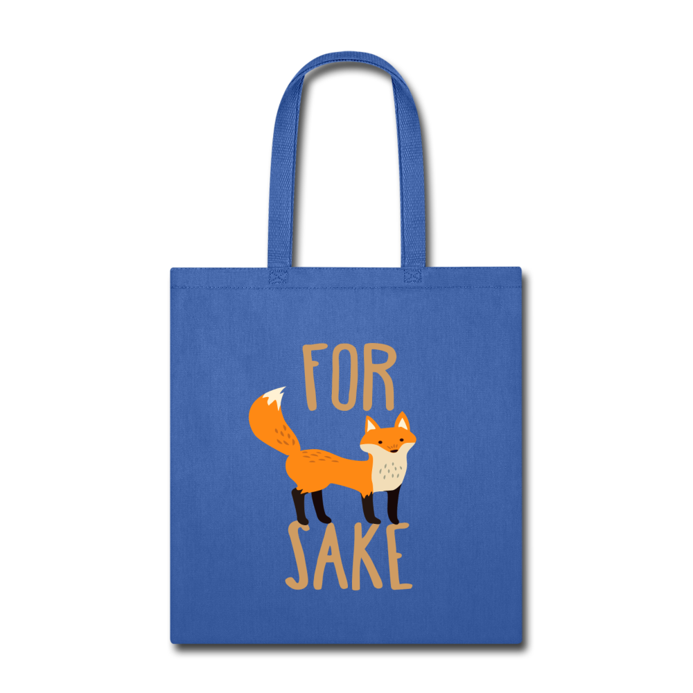 For fox Sake Tote Bag - royal blue