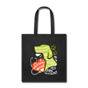 Veterinary Assistant Heart is bigger than his bank account Cotton Tote Bag - black