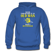 Never underestimate an old man with a Rottweiler Unisex Hoodie - royal blue