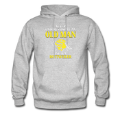 Never underestimate an old man with a Rottweiler Unisex Hoodie - heather gray