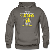 Never underestimate an old man with a Rottweiler Unisex Hoodie - asphalt gray