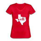Texas V-Neck T-Shirt - red