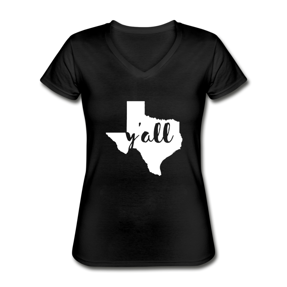 Texas V-Neck T-Shirt - black