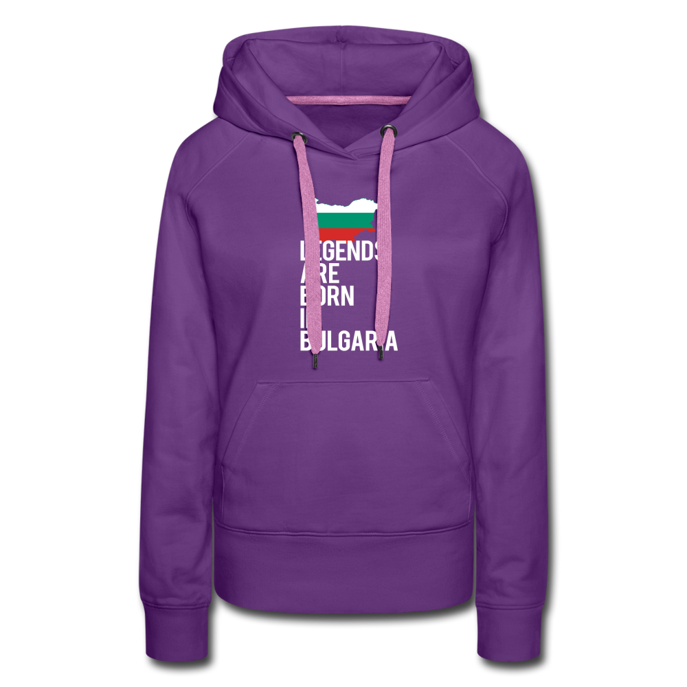 Legends are born in Bulgaria Women's Premium Hoodie - purple