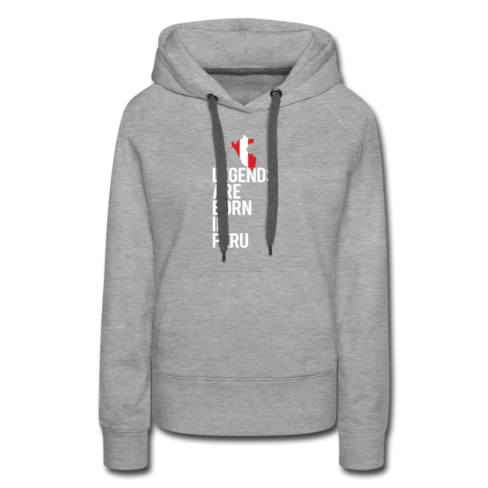 Legends are born in Peru Women's Premium Hoodie - heather grey