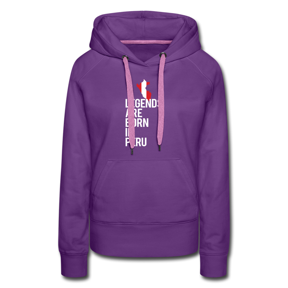Legends are born in Peru Women's Premium Hoodie - purple