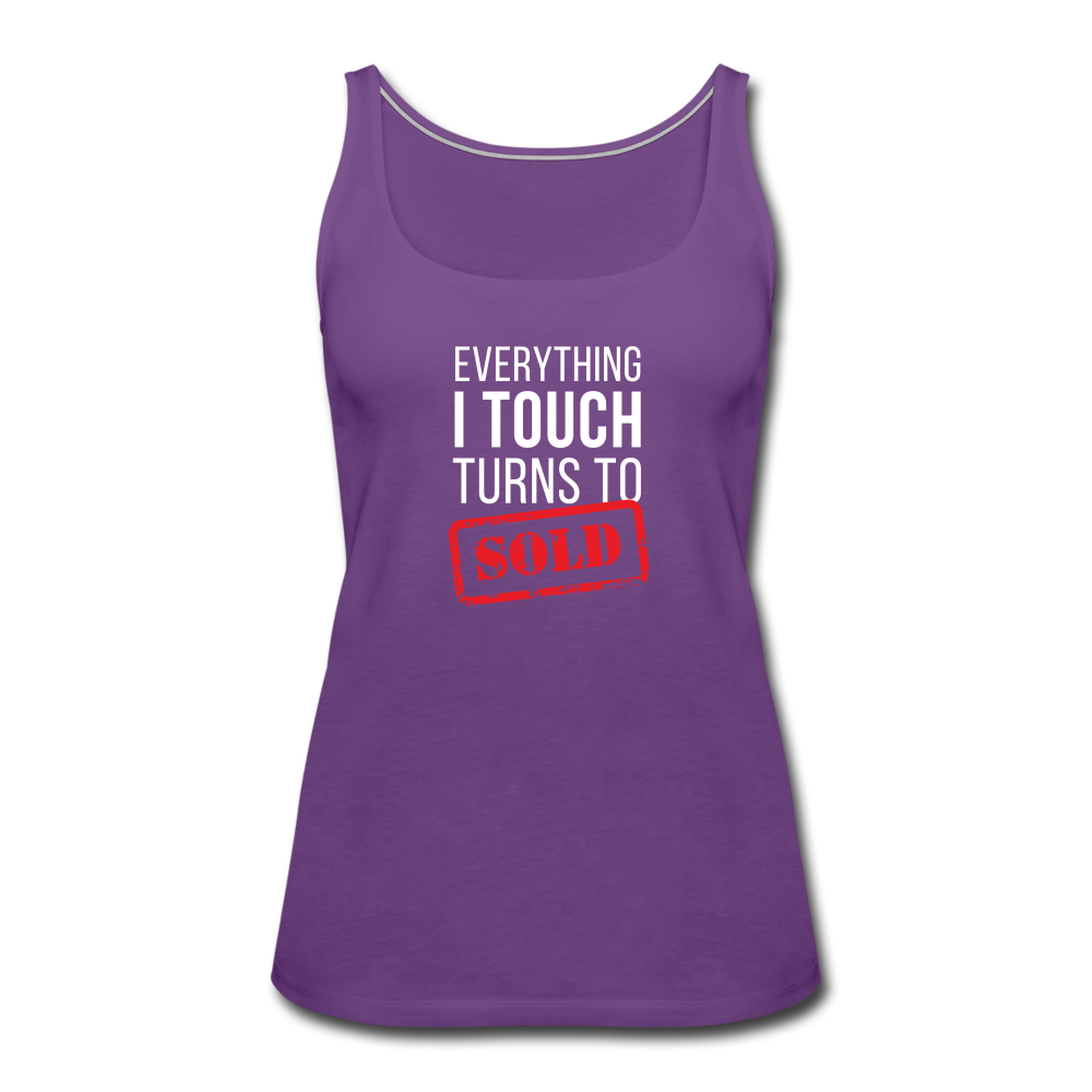 Everything I touch turns into SOLD Women’s Premium Tank Top - purple
