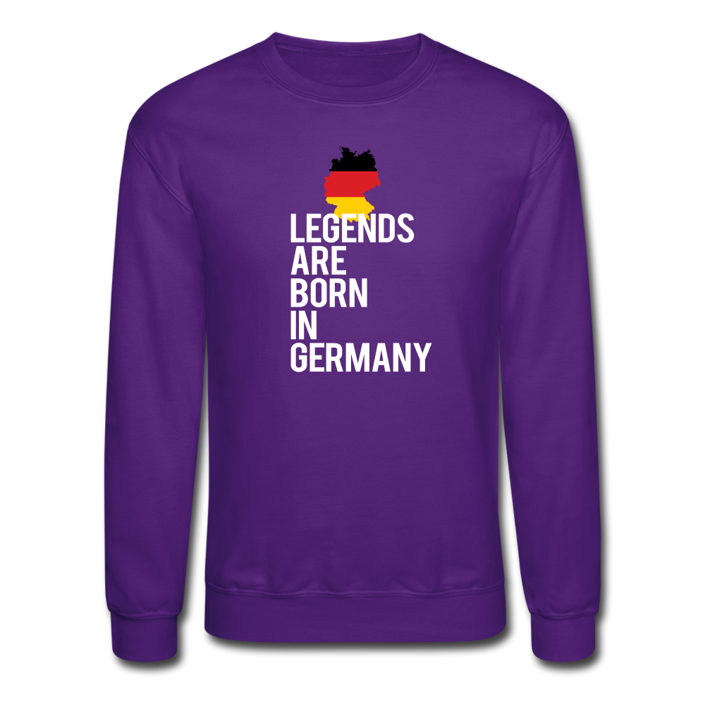 Legends are born in Germany Crewneck Sweatshirt - purple