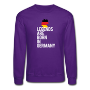 Legends are born in Germany Crewneck Sweatshirt - purple