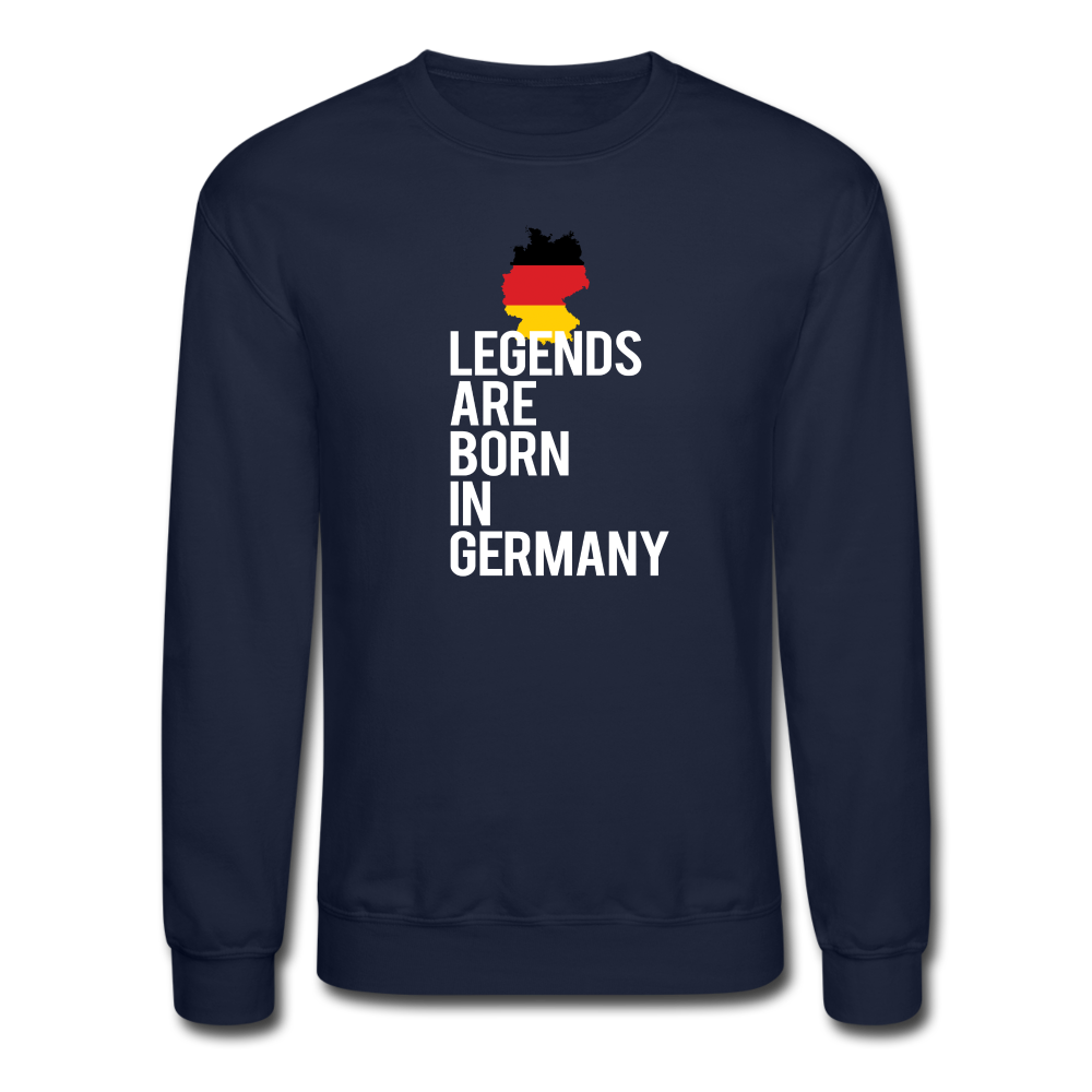 Legends are born in Germany Crewneck Sweatshirt - navy