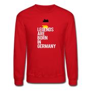 Legends are born in Germany Crewneck Sweatshirt - red