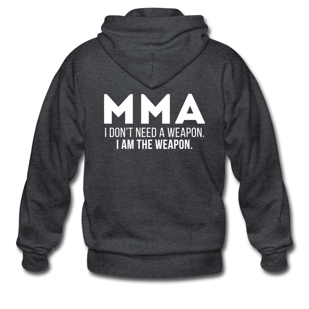 I don't need a weapon, I'm the weapon Gildan Heavy Blend Adult Zip Hoodie - deep heather