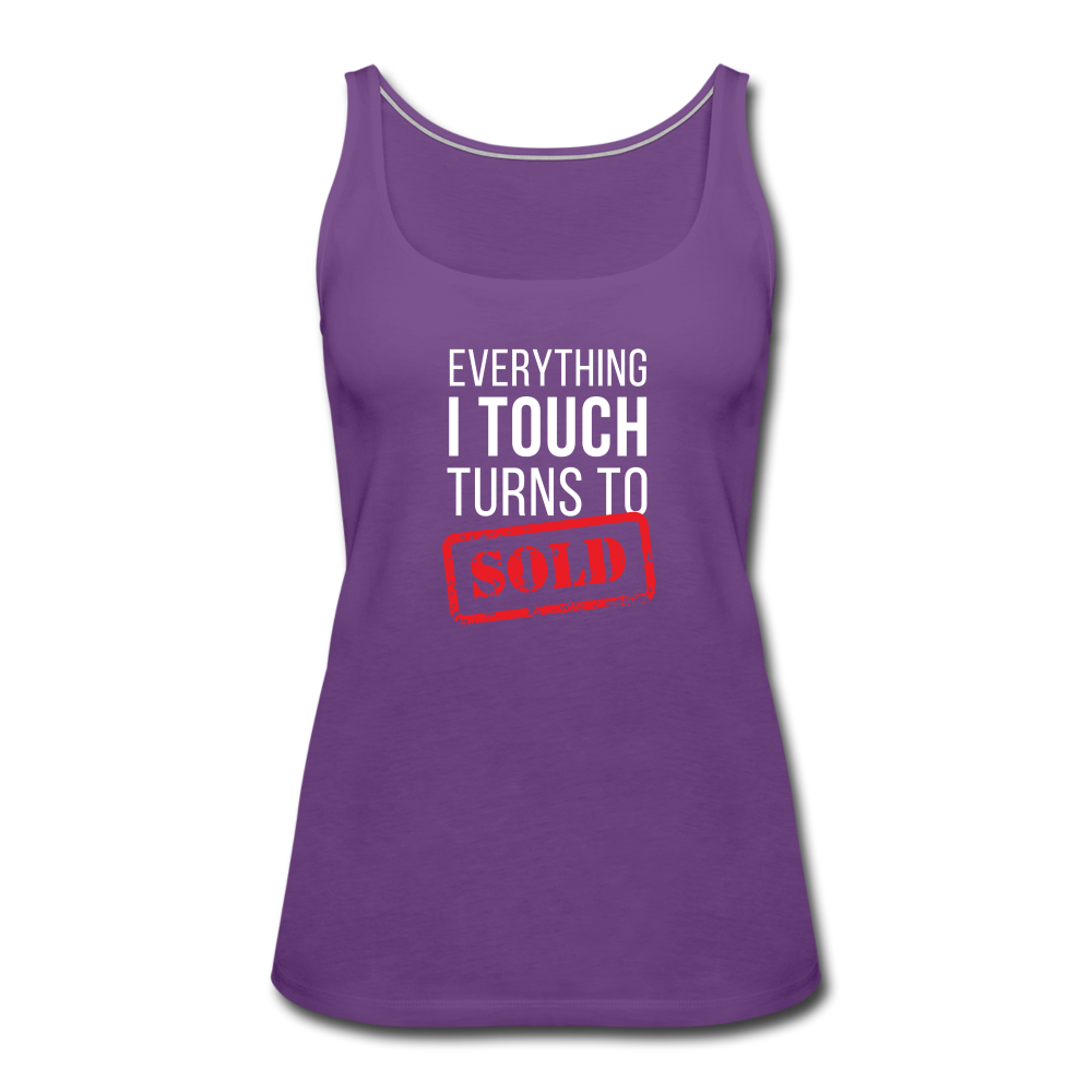 Everything I touch turns into SOLD Women’s Premium Tank Top - purple
