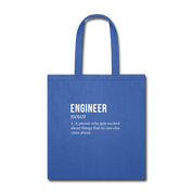 Engineer - noun Tote Bag - royal blue