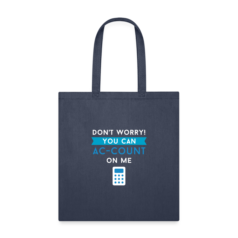 You can ac-count on me Tote Bag - navy