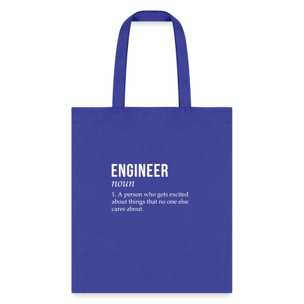 Engineer - noun Tote Bag - royal blue