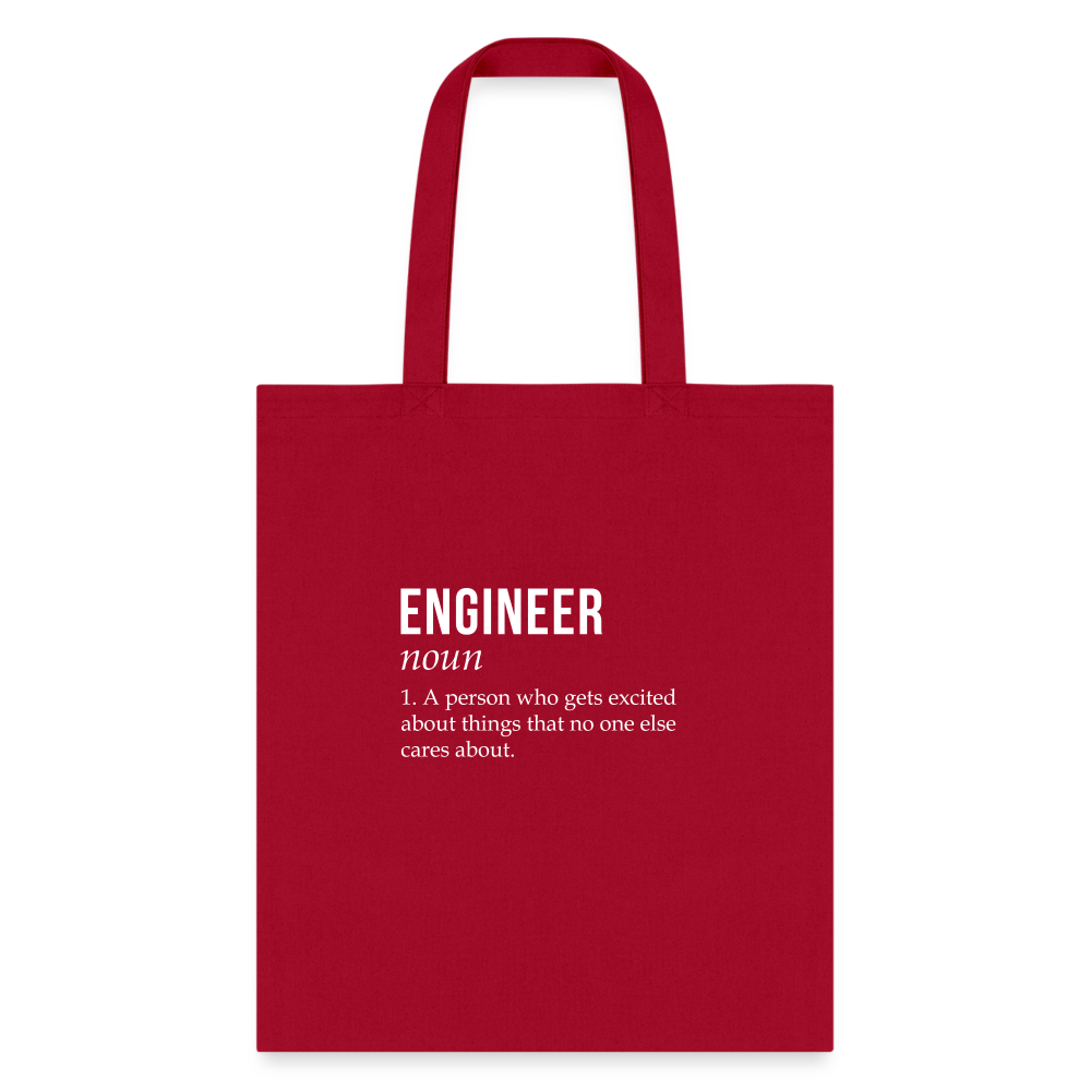 Engineer - noun Tote Bag - red