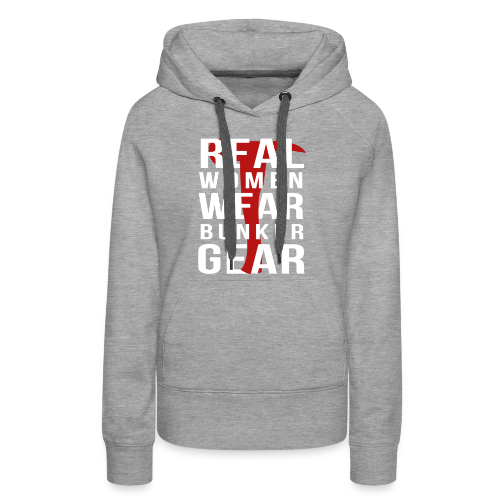 [SPOD] Firefighter Hoodie - Real Women wear Bunker Gear Women's Hoodie Gift - heather grey
