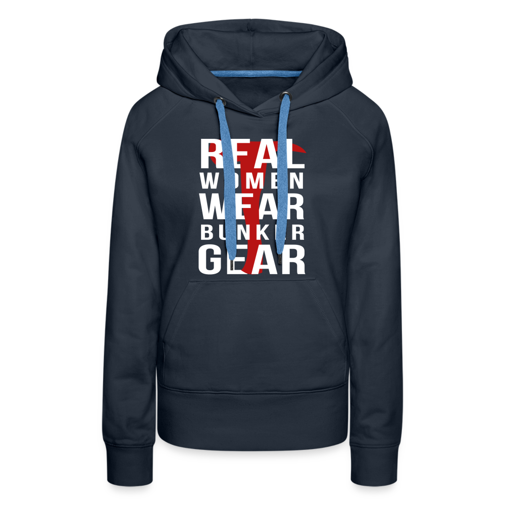 [SPOD] Firefighter Hoodie - Real Women wear Bunker Gear Women's Hoodie Gift - navy