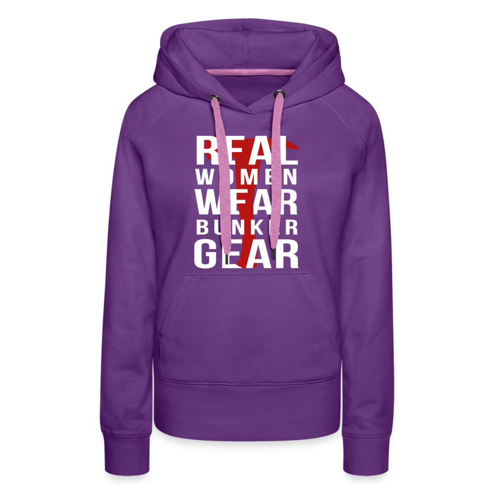 [SPOD] Firefighter Hoodie - Real Women wear Bunker Gear Women's Hoodie Gift - purple