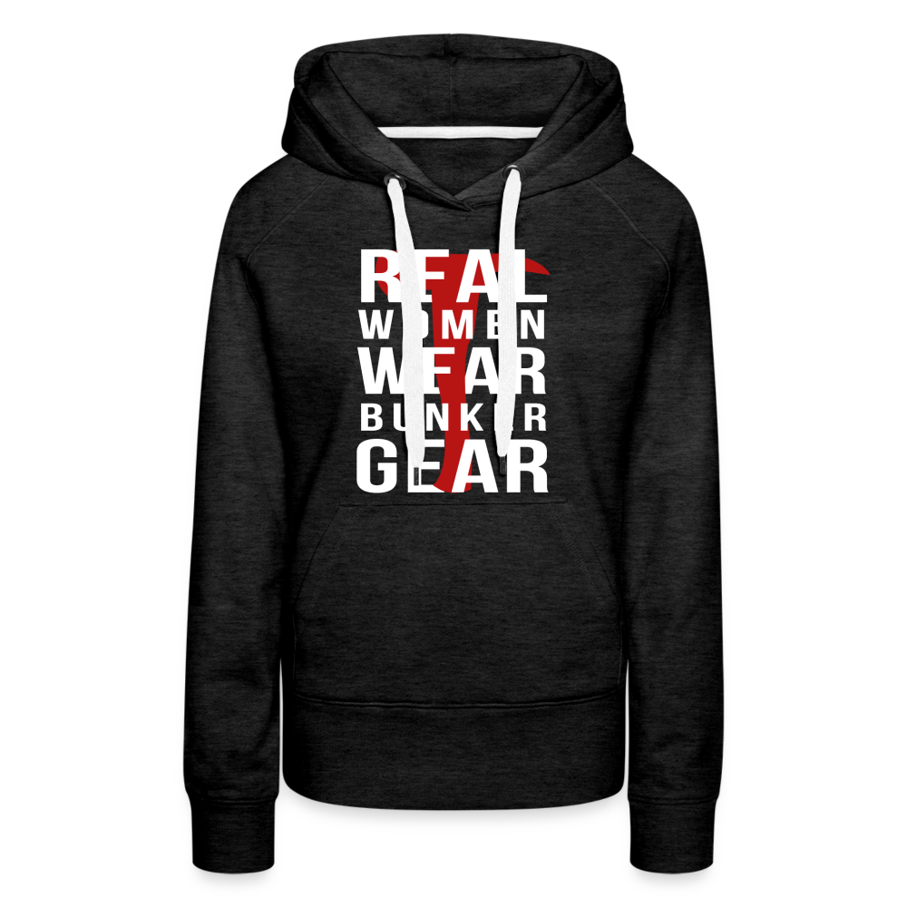 [SPOD] Firefighter Hoodie - Real Women wear Bunker Gear Women's Hoodie Gift - charcoal grey