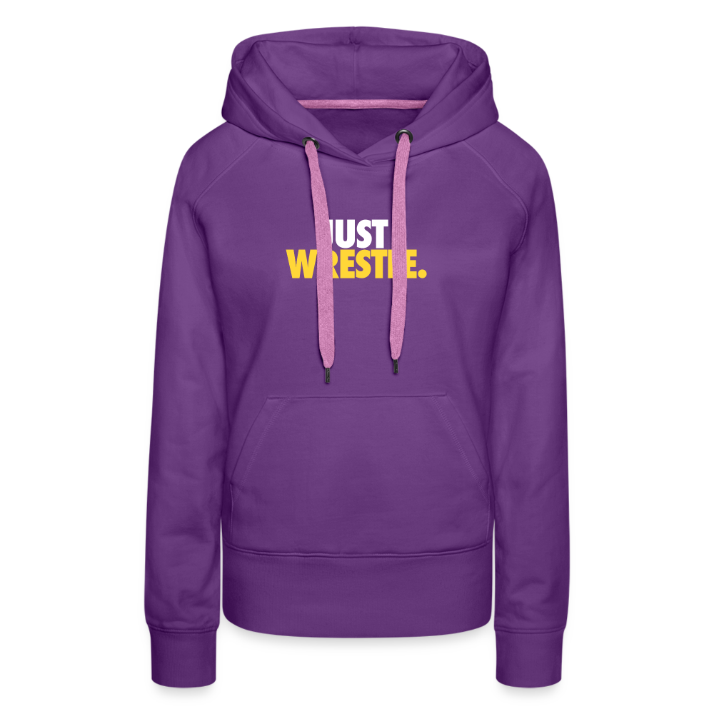 Just Wrestle Women’s Premium Hoodie - purple