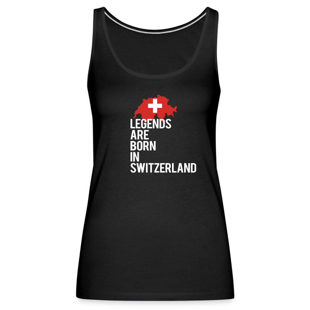 Legends are born in Switzerland Women’s Premium Tank Top - black