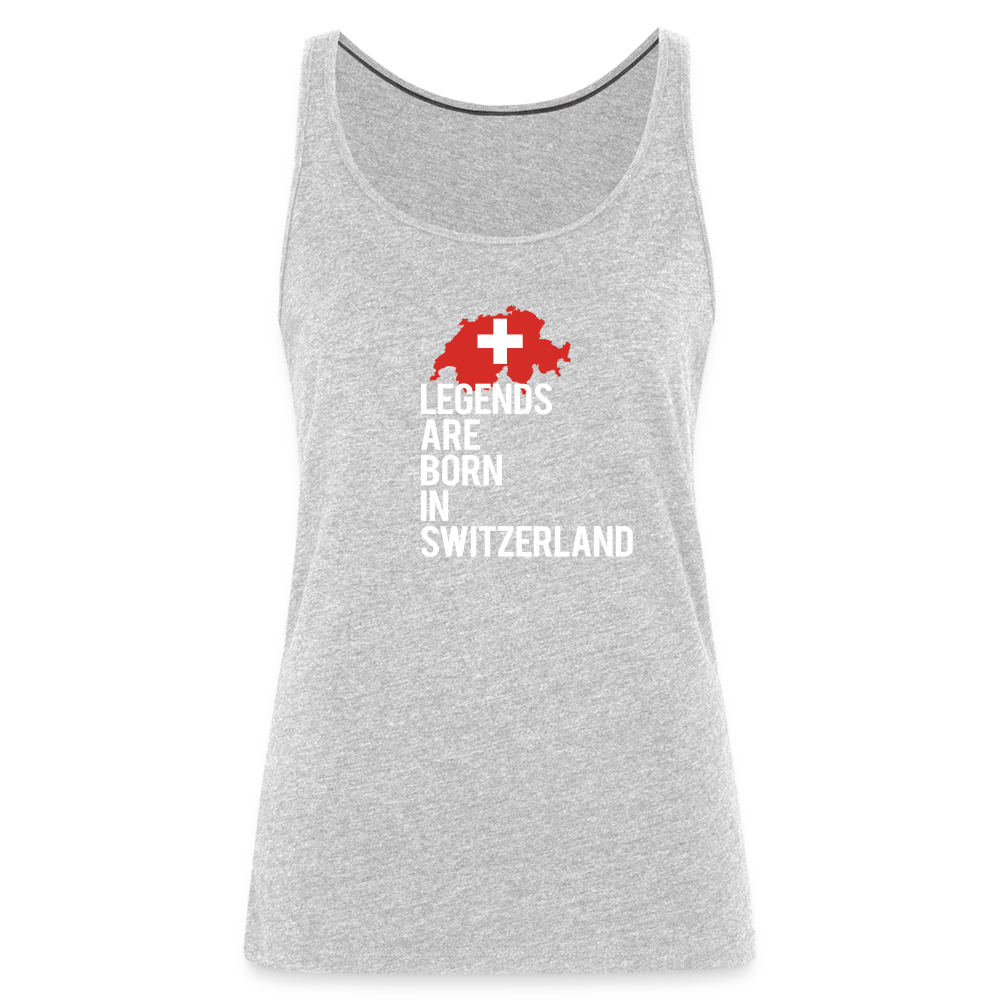 Legends are born in Switzerland Women’s Premium Tank Top - heather gray