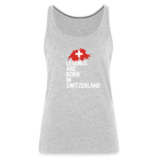 Legends are born in Switzerland Women’s Premium Tank Top - heather gray