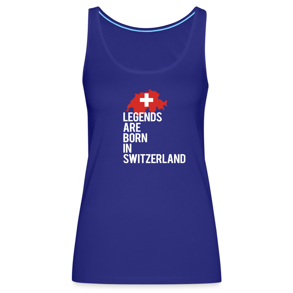 Legends are born in Switzerland Women’s Premium Tank Top - royal blue