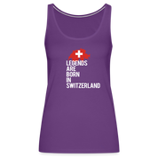 Legends are born in Switzerland Women’s Premium Tank Top - purple