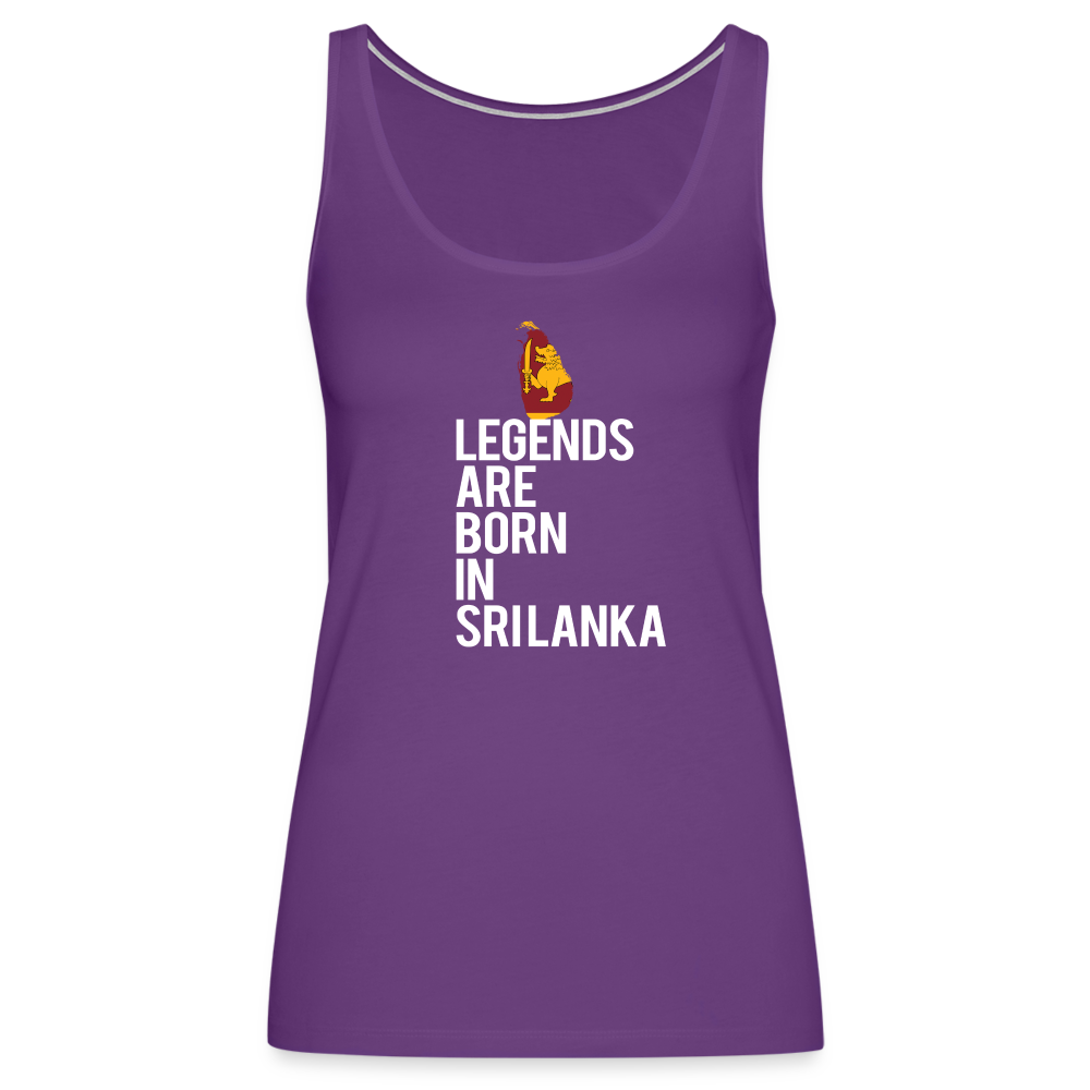 Legends are born in Sri Lanka Women’s Premium Tank Top - purple