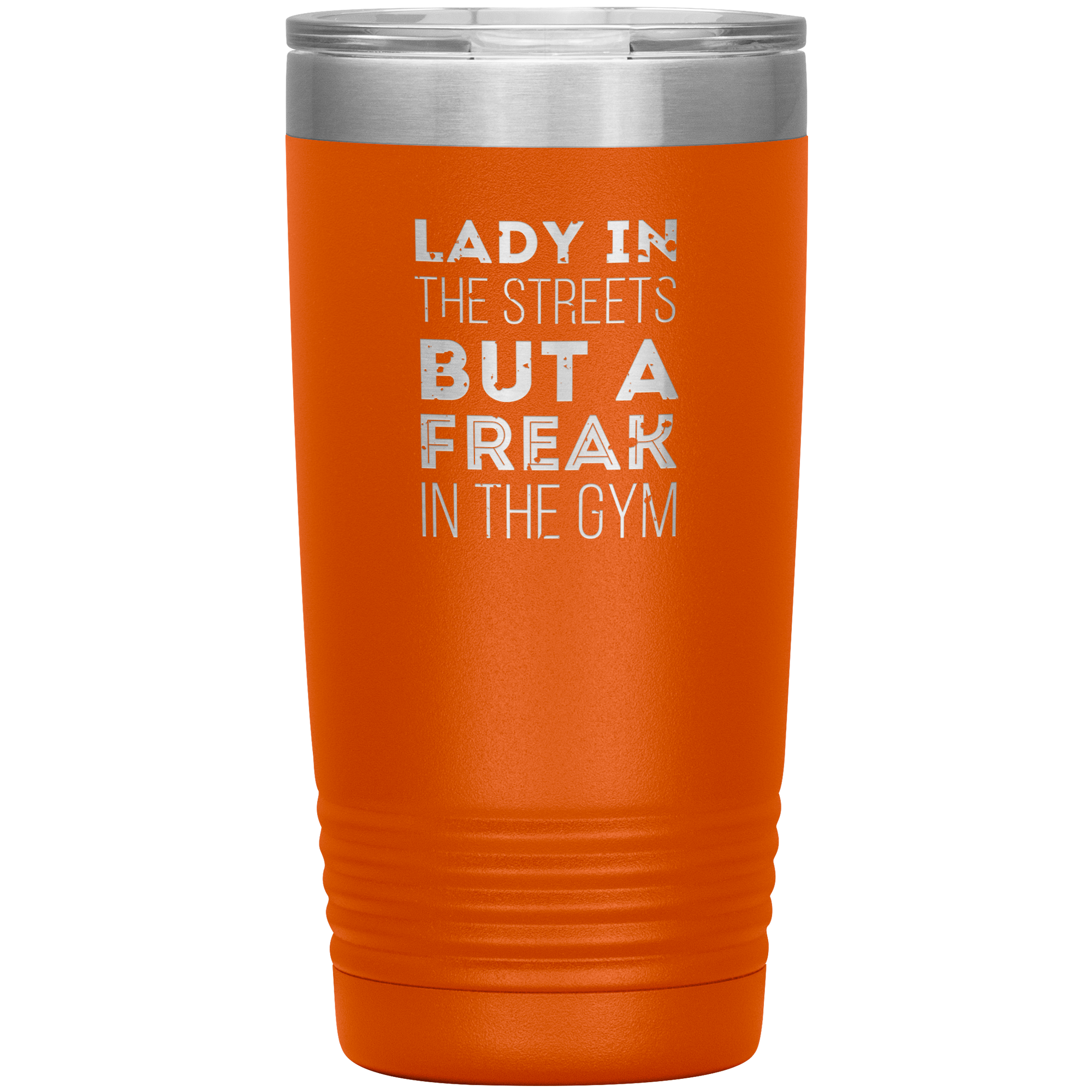 Fitness Gift, Lady in the streets, but a freak in the gym, Tumbler, Travel mug, Coffee Tumbler, Tea Tumbler
