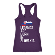 Slovakia Gift-Legends are born in Slovakia-Women tank top, Racerback, Men Tank top, Nationality gift, Country tank top