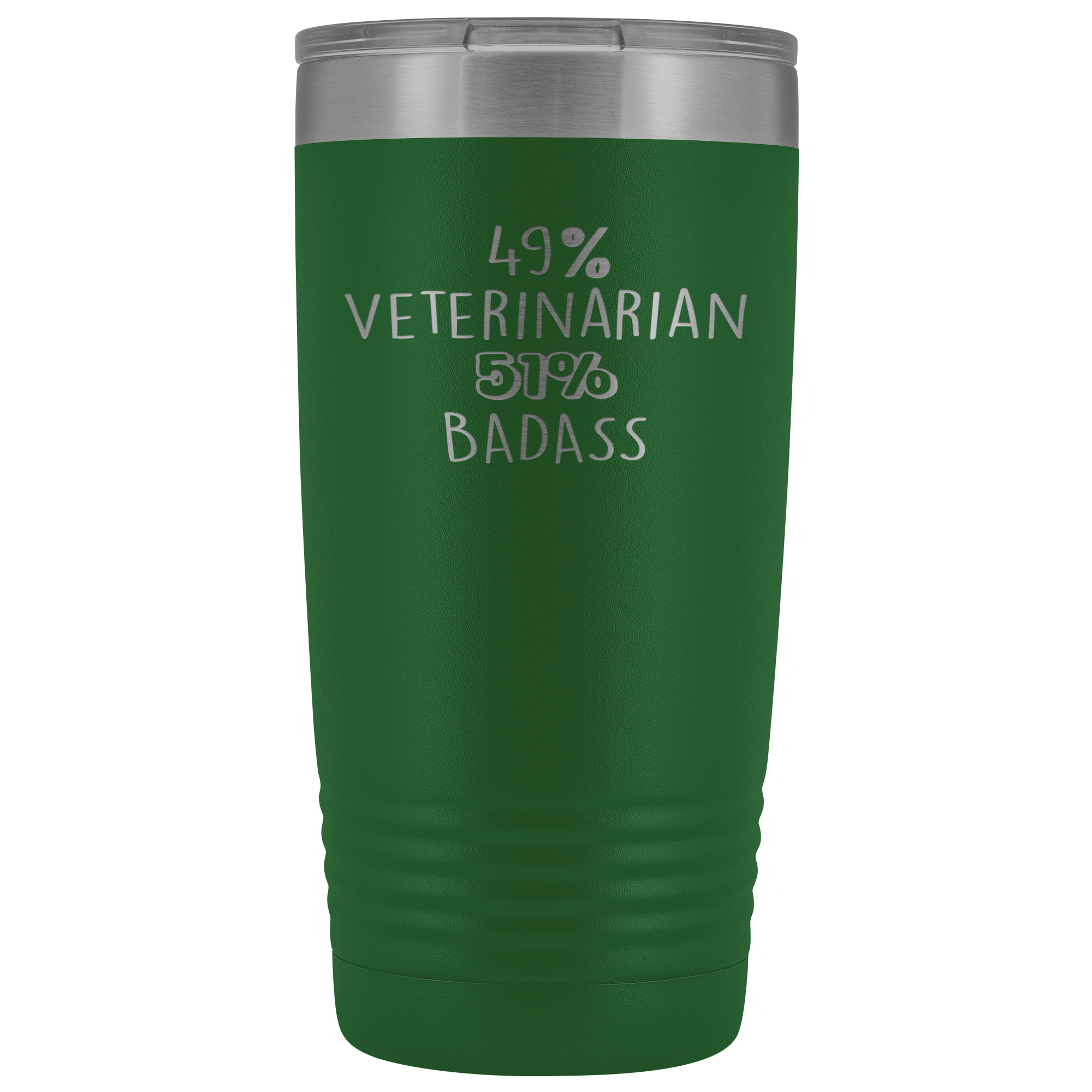 Veterinarian Gift, 49% Veterinarian, Badass, 20oz Vacuum Tumbler, Travel mug, Coffee Tumbler, Present for Veterinarian Colleague