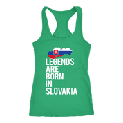Slovakia Gift-Legends are born in Slovakia-Women tank top, Racerback, Men Tank top, Nationality gift, Country tank top