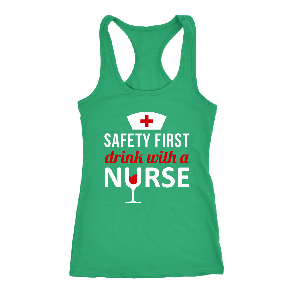 Safety First drink with a nurse