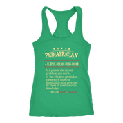 Pediatrician, Womans tank top, Racerback, Mens Tank top, Profession, Colleague gift, Coworker present, Pediatrician Gift