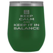 Accountant Gift, Keep calm and keep it in balance, 12 Tumbler, Travel mug, Coffee Tumbler, Tea Tumbler
