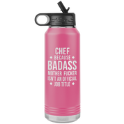 Chef Gift Badass 32oz Water Bottle