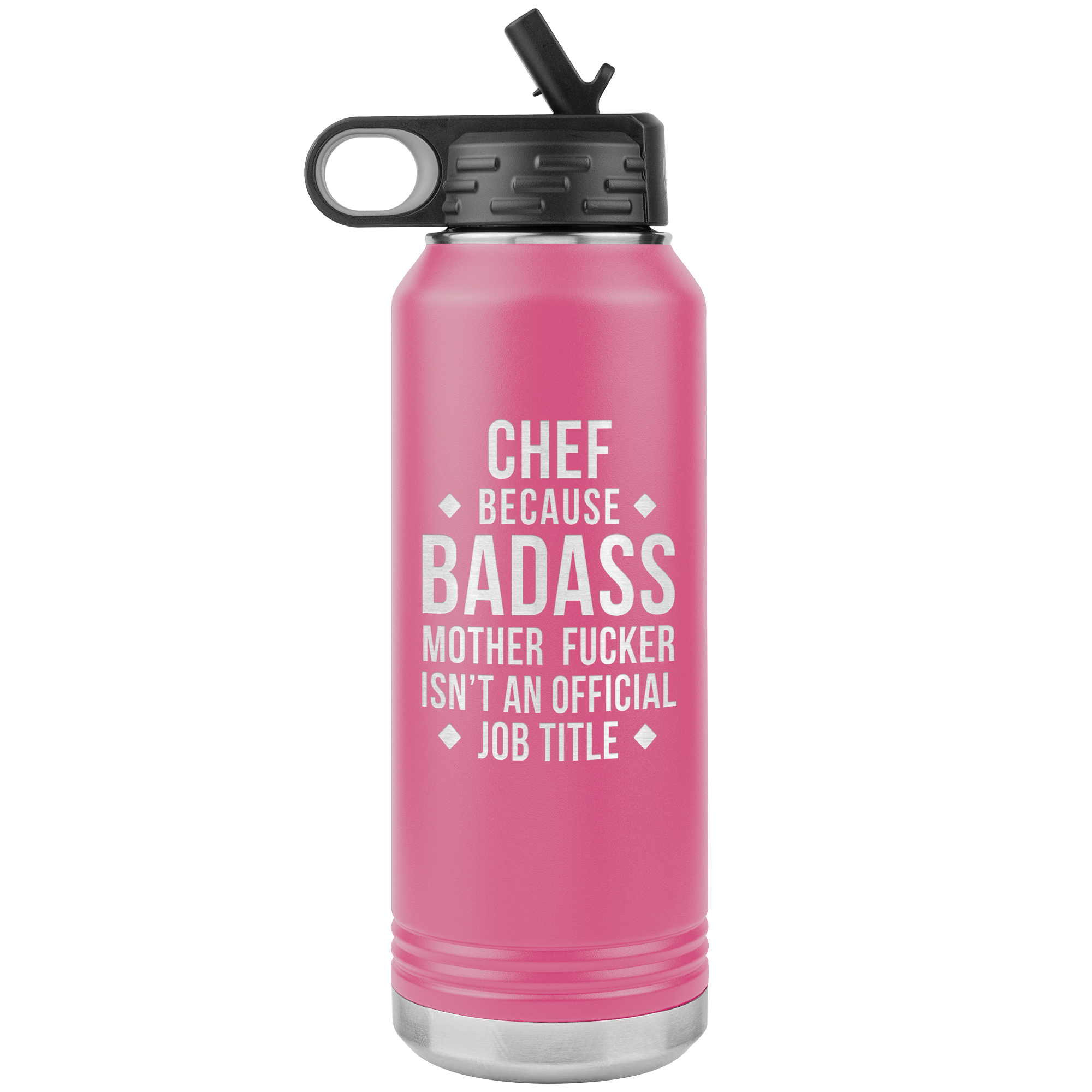Chef Gift Badass 32oz Water Bottle