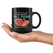 Mug Veterinary gifts Veterinarian mug - Nurses care for one species vet techs care for them all mug - Veterinary coffee cup Black (11oz)