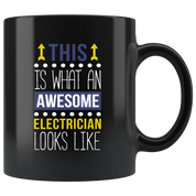 Mug Electrician gifts Electrician mug - Awesome Electrician looks like mug - Electrician coffee mug Electrician coffee cup (11oz) Black